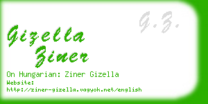 gizella ziner business card